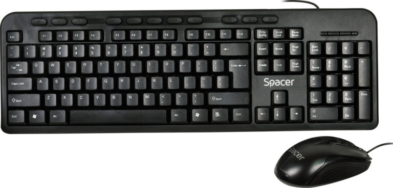 KIT wired SPACER USB, tastatura multimedia „SPKB-169” + mouse optic „SPMO-M11”, black, „SPDS-1691” /45505412 (include TV 0.8lei)