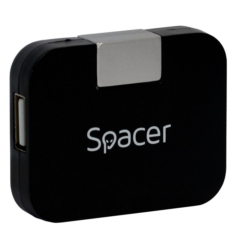 HUB extern SPACER, porturi USB: USB 2.0 x 4, conectare prin USB 2.0, cablu 1m, negru, „SPH-316” (include TV 0.8lei)
