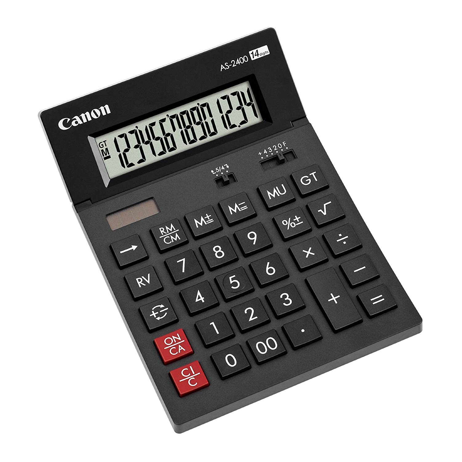 Calculator De Birou Canon As2400 Ecran 14 Digiti Alimentare Solara Si Baterie Negru Be4585b001aa Include Tv 018lei