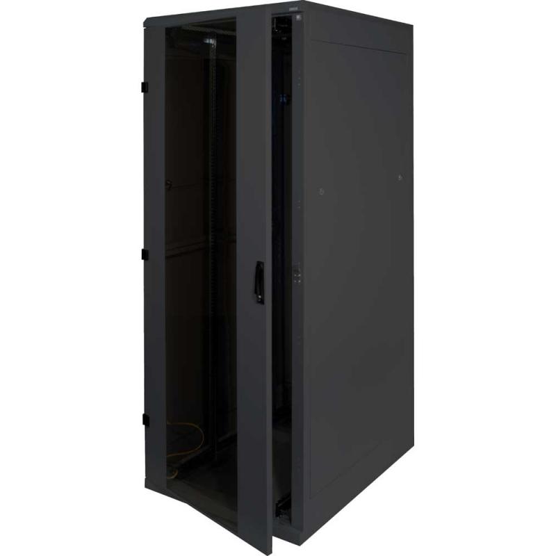 Triton Rack De Podea 19 42u 800x1000mm Usa Fata Sticla Panouri Lateralespate Detasabile Sectiuni Pentru Ventilatie Activa Sectiuni Acces Cabluri Susjosspate Ip20 Negru Rma42a81baxa1