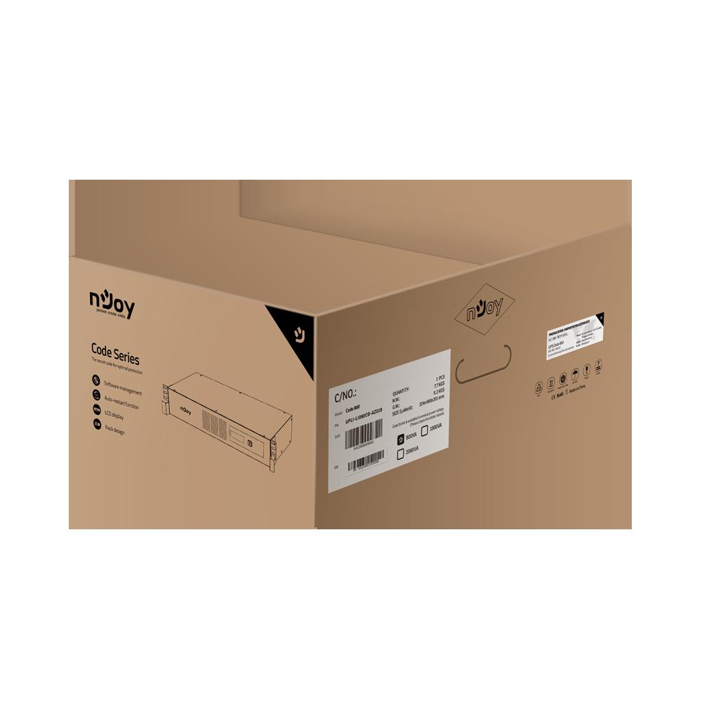 Ups Njoy Code 800 Line Int Cu Sinusoida Pura Cu Management Rack 800va480w Avr Iec X 4 1 X Baterie Gp09122l Display Lcd Backup 1  10 Min Uplili080coaz01b Include Tv 800 Lei