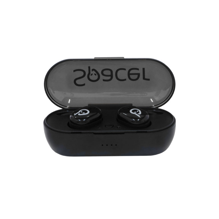 CASTI Spacer, wireless, intraauriculare – butoni, pt smartphone, microfon pe casca, conectare prin Bluetooth 5.0, negru, „SP-BH-02”, (include TV 0.18lei)