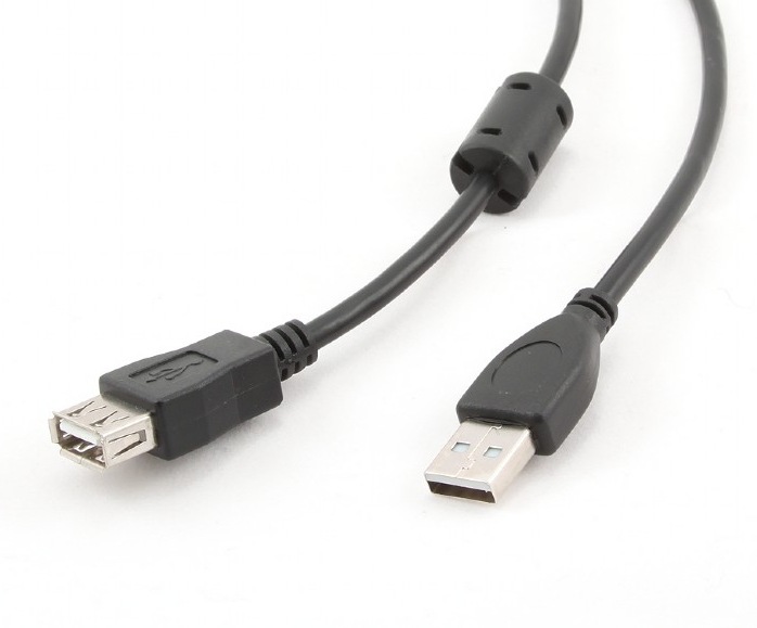 CABLU USB SPACER prelungitor, USB 2.0 (T) la USB 2.0 (M), 1.8m, black „SPC-USB-AMAF-6” 261903 (timbru verde 0.08 lei)