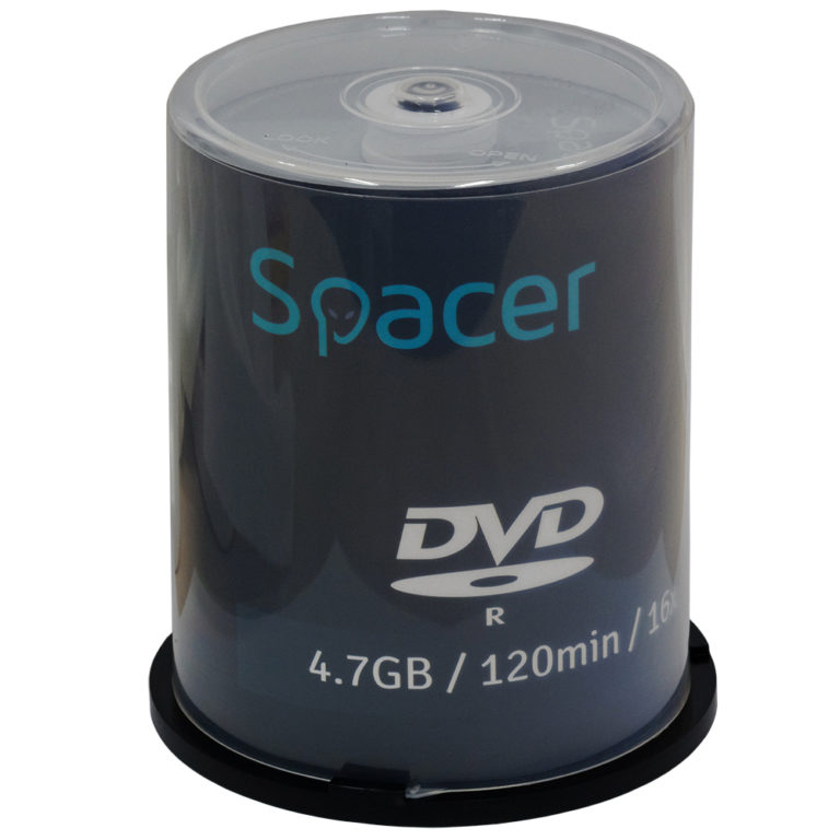 DVD-R SPACER 4.7GB, 120min, viteza 16x, 100 buc, spindle, „DVDR100”