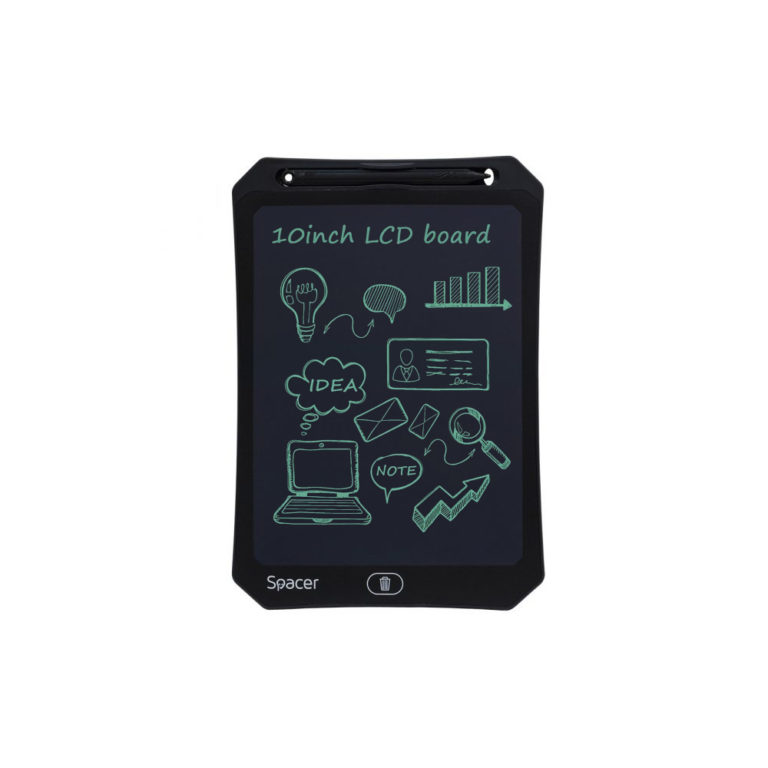 TABLETA LED SPACER pentru scris si desenat, interactiva, e-learning, 10 display, black, baterie CR2025 „SPTB-LED-10” (timbru verde 0.8 lei)