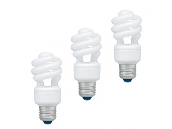 Set 3 Becuri Fluorescent Panasonic Soclu E27 Putere 11w Forma Spirala Lumina Alb Calda Alimentare 220  240 V Efd11e27hd3e3 Include Tv 18lei