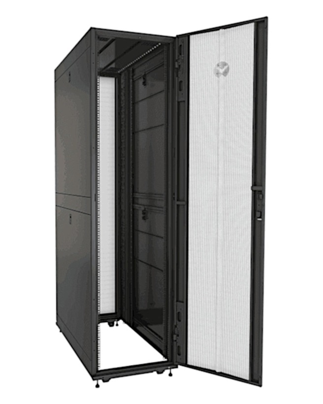 Rack 42u 1998mm  1998  H X 800mm  31 50  W X 1115mm  43 89  D With  1  77  Perforated Locking Front Door   2  77  Perforated Split Locking Rear Doors   2  Pair 19  Mounting Rails  4 Split Side Panels With Locking Slam Latch  Toolless Removeab