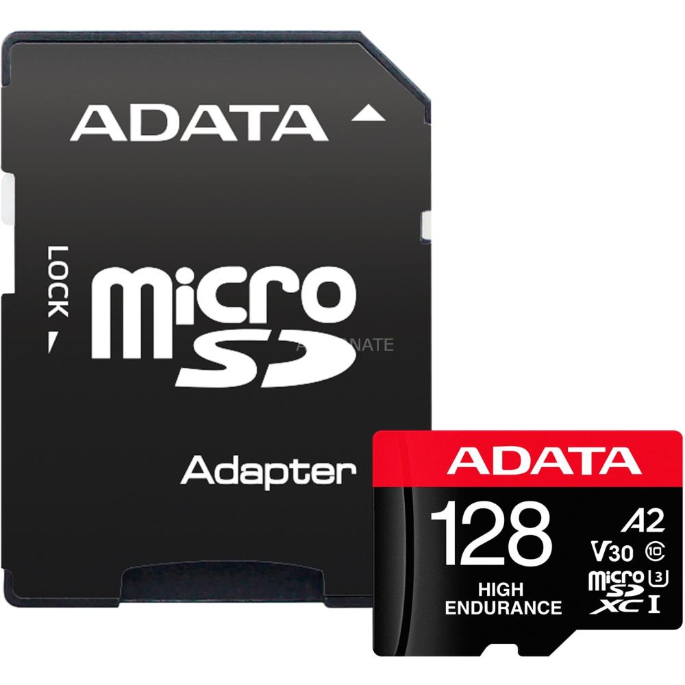 Card Microsd Adata Sdxc High Endurance 128gb Adaptor Sd Inclus   Ausdx128gui3v30sha2 Ra1   Include Tv 0 03 Lei 
