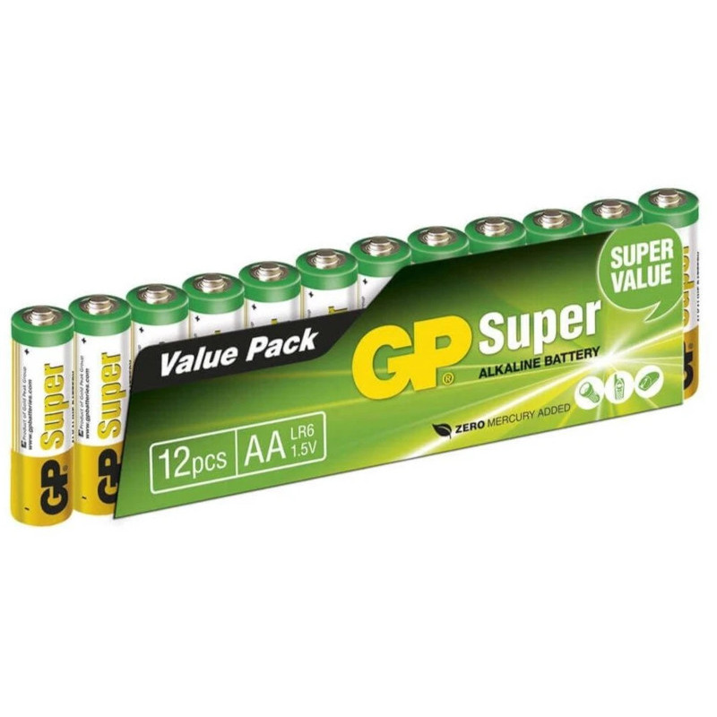 Baterie Gp Batteries Super Alcalina Aa Lr6 15v Alcalina Shrink 12 Buc Gp15a2ves12 Gppca15as121  18350 Include Tv 096lei