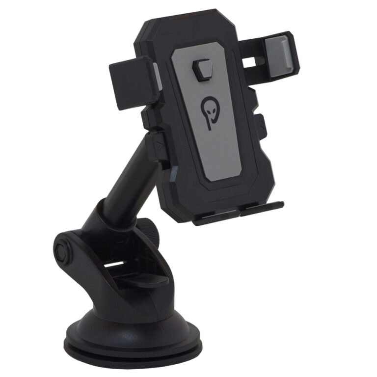 SUPORT auto SPACER pt. SmartPhone, fixare pe bord sau geam prin ventuza, brat telescopic, sistem auto-lock, rotire 360 grade, negru, „SPCH-GRV-VNTZ”