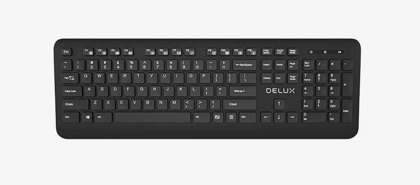 Tastatura Delux Wireless 104 Taste Multimedia 12 Combinatii Fn  Usb Negru K193gbk Include Tv 08lei