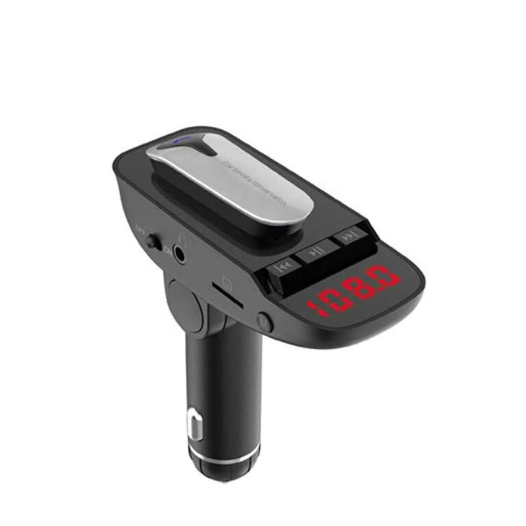 MODULATOR AUTO FM SPACER cu casca Bluetooth 5.0, 2xUSB max. 5V/3.1A, earphone 100mAh, 12V-24V, max. 10-15m, mic max. 0-2m, format MP3/WMA, 206 canale 87.5-108Mhz, USB disk, microSD, answer/reject/hang up/redial, black, „SPFM-HS2” (include TV 0.18lei)