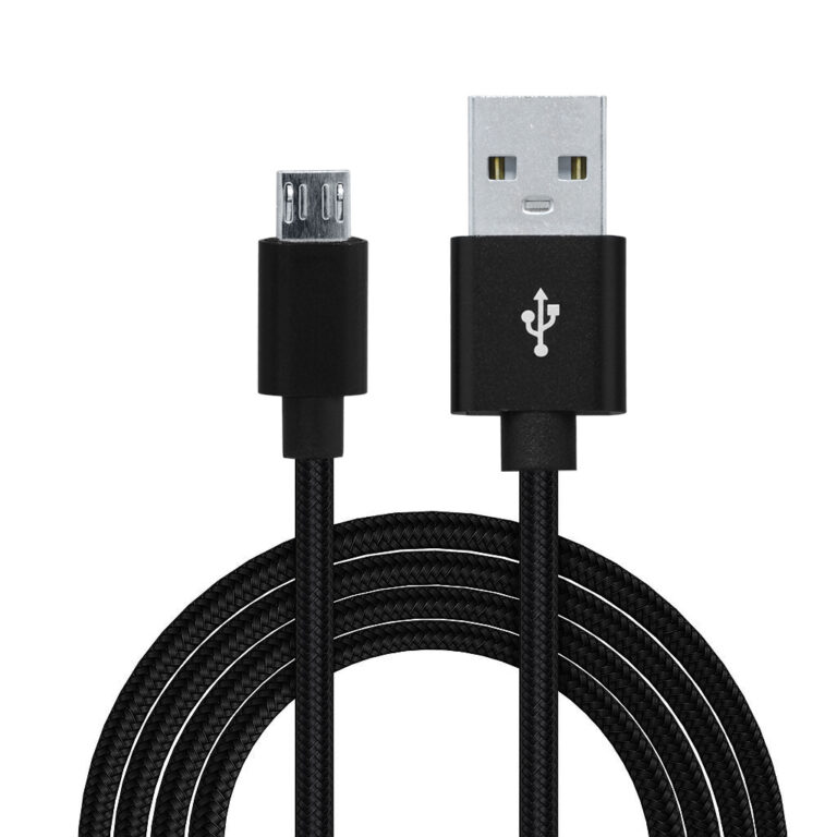 CABLU alimentare si date SPACER, pt. smartphone, USB 2.0 (T) la Micro-USB 2.0 (T), Braided,,Retail pack, 0.5m, black,  „SPDC-MICRO-BRD-BK-0.5” (include TV 0.06 lei)