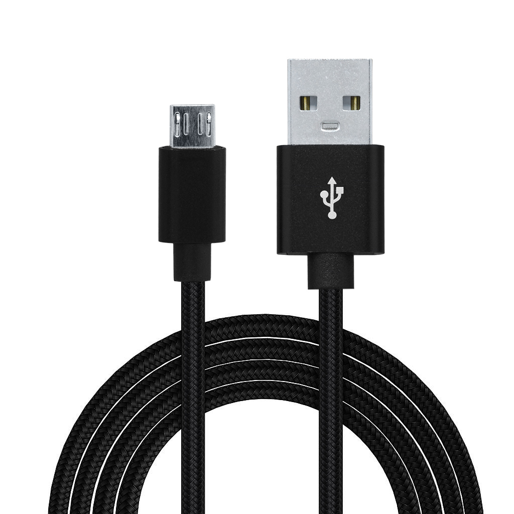 CABLU alimentare si date SPACER, pt. smartphone, USB 2.0 (T) la Micro-USB 2.0 (T), braided,,Retail pack, 1.8m, black,  „SPDC-MICRO-BRD-BK-1.8” (timbru verde 0.08 lei)