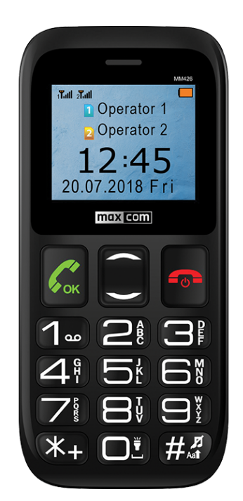 Telefon Cu Butoane Maxcom Mm426  Ecran 177 Inch Dual Sim 2g Oem Acumulator 600 Mah Negru Mm426 Black Include Tv 05lei