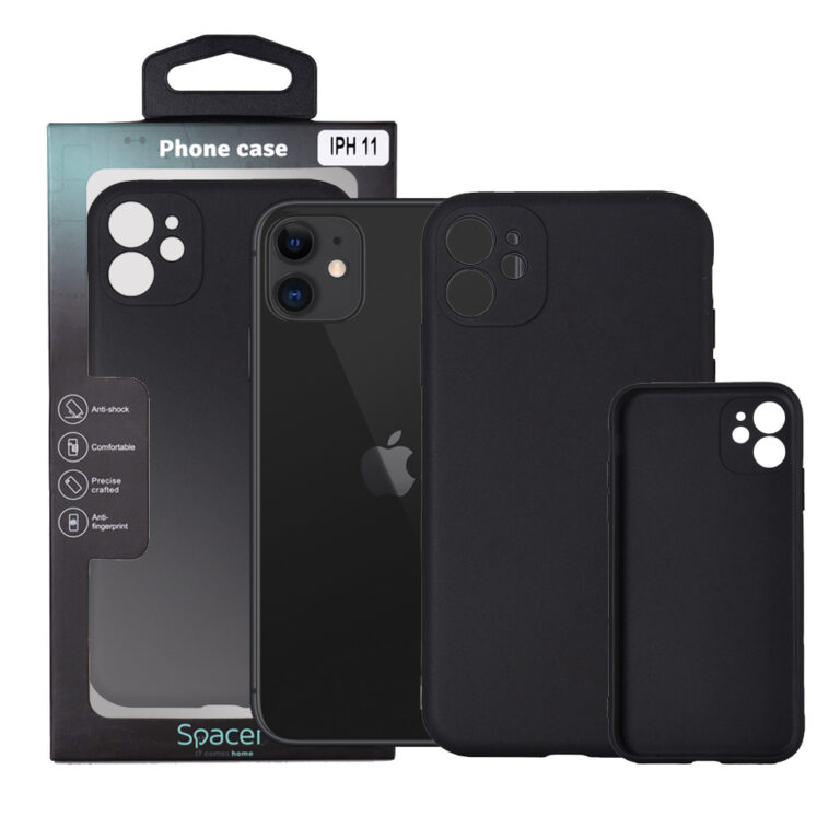 HUSA SMARTPHONE Spacer pentru Iphone 11, grosime 1.5mm, material flexibil TPU, negru „SPPC-AP-IP11-TPU”