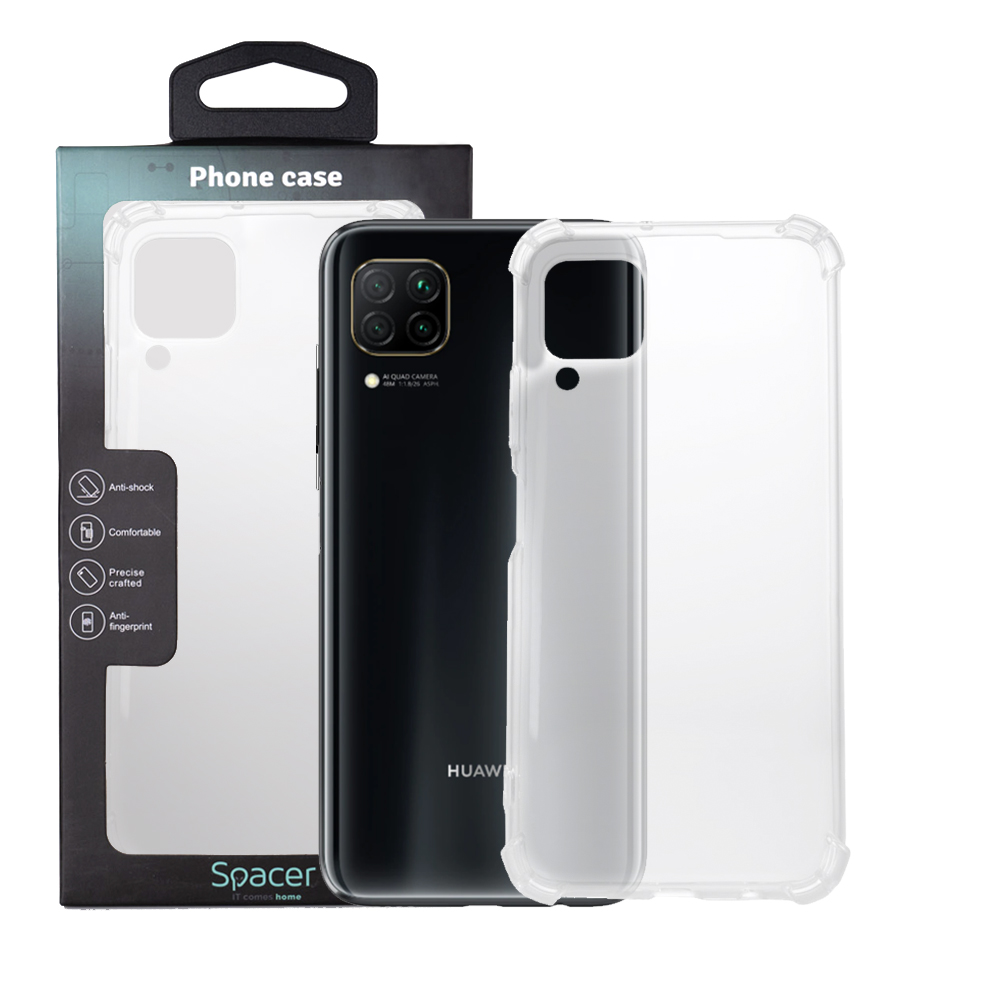 Husa Huawei telefon P 40 Lite, transparent, tip back cover, protectie suplimentara antisoc la colturi, material flexibil TPU, „SPPC-HU-P-40L-CLR”