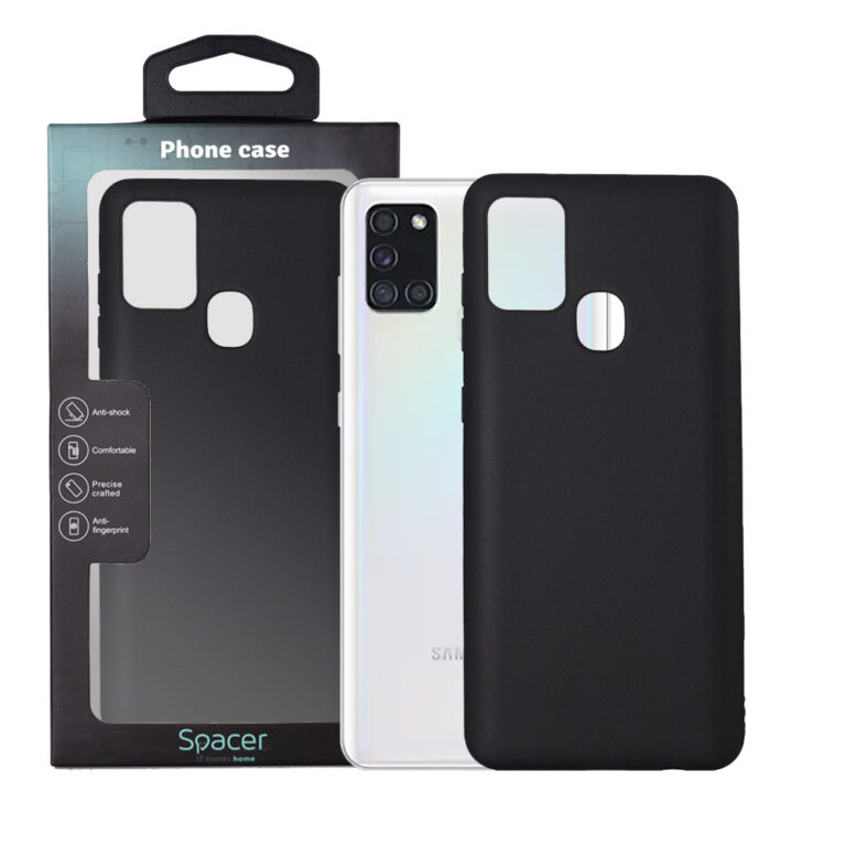 HUSA SMARTPHONE Spacer pentru Samsung Galaxy A21S, grosime 1.5mm, material flexibil TPU, negru „SPPC-SM-GX-A21S-TPU”