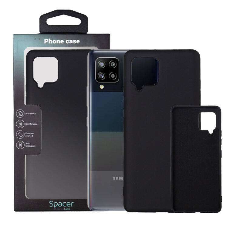 HUSA SMARTPHONE Spacer pentru Samsung Galaxy A42, grosime 2mm, material flexibil silicon + interior cu microfibra, negru „SPPC-SM-GX-A42-SLK”