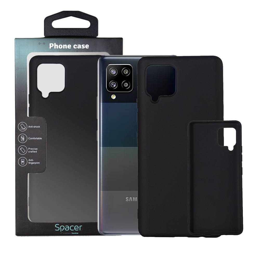 Husa Samsung Galaxy A42 Spacer, negru, grosime 1.5mm, material flexibil TPU „SPPC-SM-GX-A42-TPU”