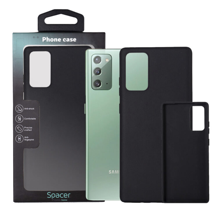 HUSA SMARTPHONE Spacer pentru Samsung Galaxy Note 20, grosime 1.5mm, material flexibil TPU, negru „SPPC-SM-GX-N20-TPU”