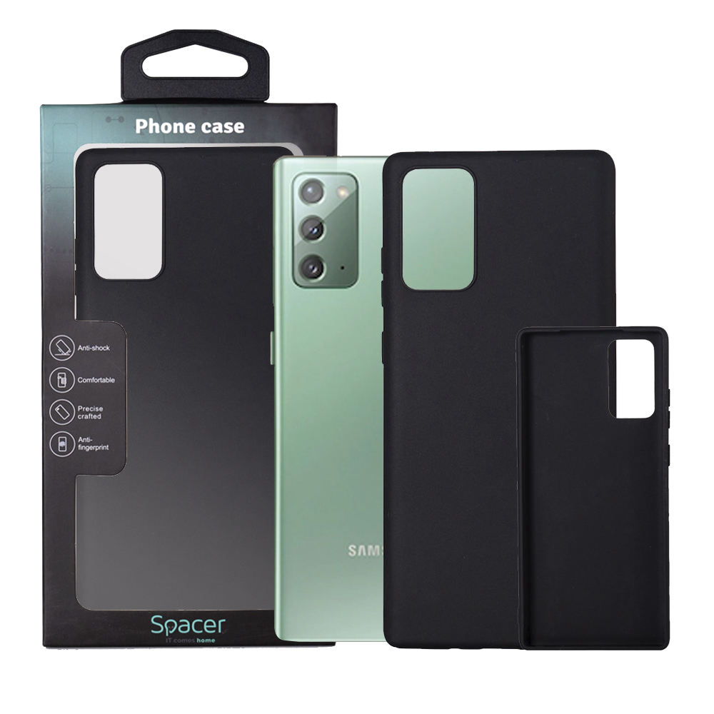 Husa Samsung Galaxy Note 20 Spacer, negru, grosime 1.5mm, material flexibil TPU „SPPC-SM-GX-N20-TPU”