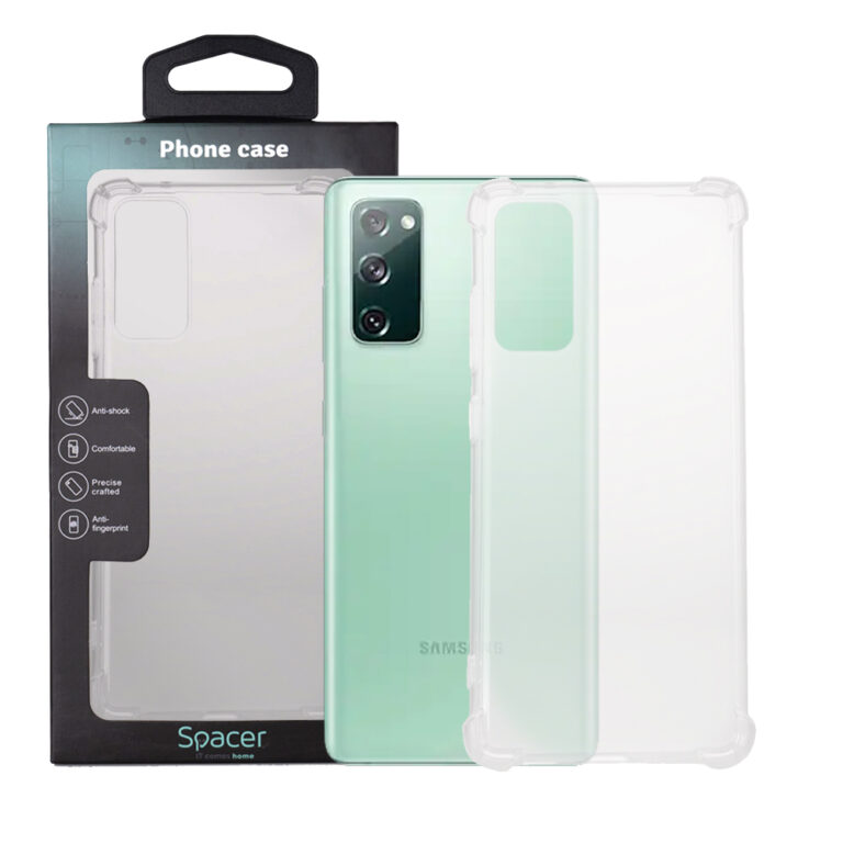 HUSA SMARTPHONE Spacer pentru Samsung Galaxy S20 FE (2021), grosime 1.5mm, protectie suplimentara antisoc la colturi, material flexibil TPU, transparenta „SPPC-SM-GX-S20FE-CLR”