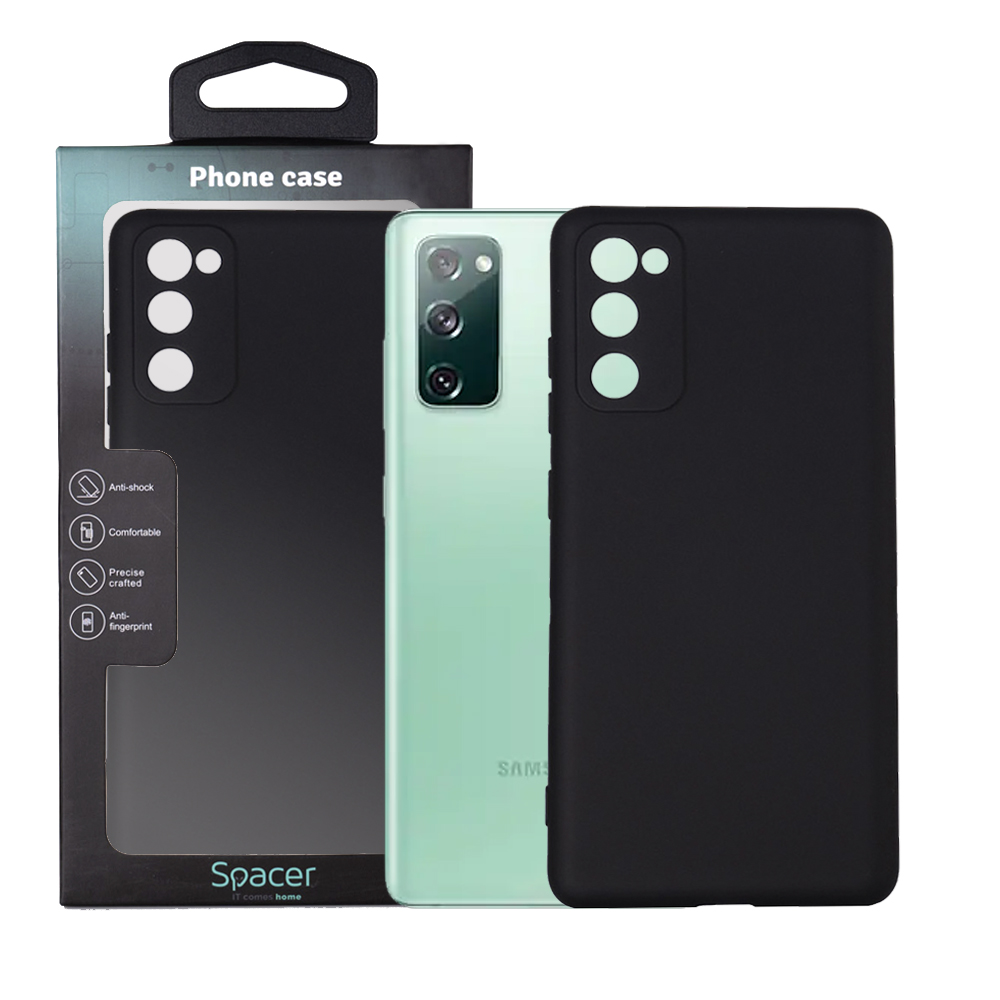 Husa Samsung Galaxy S20 FE (2021) Spacer, negru, grosime 1.5mm, material flexibil TPU „SPPC-SM-GX-S20FE-TPU”