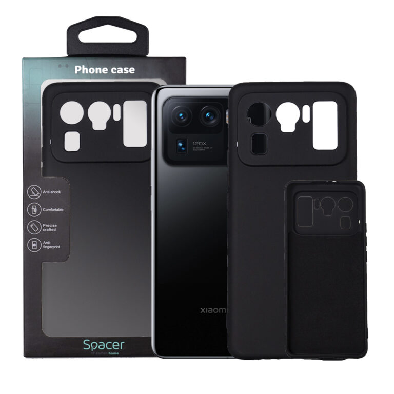 HUSA SMARTPHONE Spacer pentru Xiaomi Mi 11 Ultra 5G, grosime 2mm, material flexibil silicon + interior cu microfibra, negru „SPPC-XI-MI-11U5G-SLK”