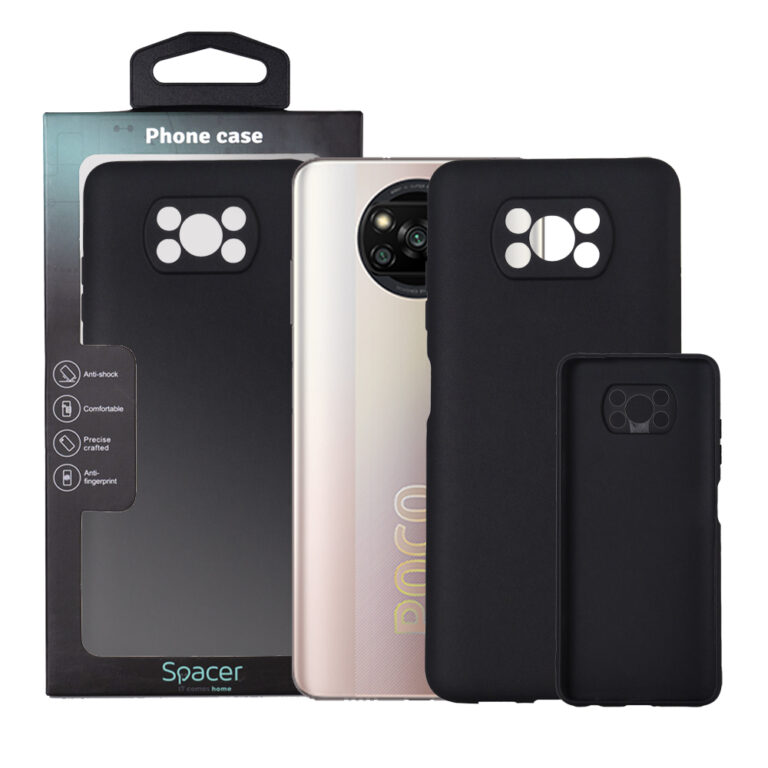 HUSA SMARTPHONE Spacer pentru Xiaomi Pocophone X3 Pro 5G, grosime 1.5mm, material flexibil TPU, negru „SPPC-XI-PC-X3P5G-TPU”
