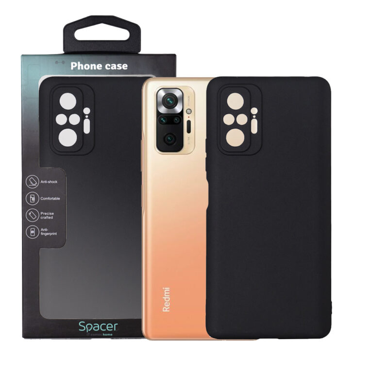 HUSA SMARTPHONE Spacer pentru Xiaomi Redmi Note 10 Pro, grosime 1.5mm, material flexibil TPU, negru „SPPC-XI-RM-N10P-TPU”