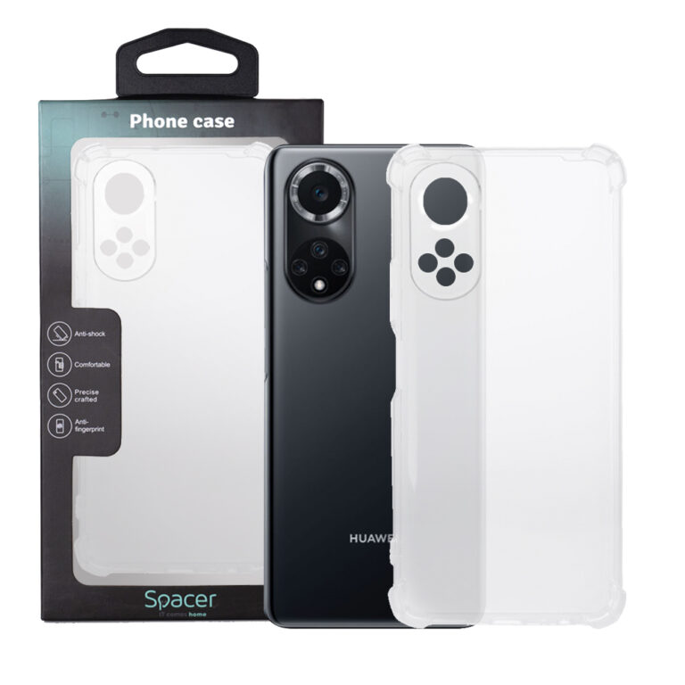 Husa Huawei telefon Nova 9, transparent, tip back cover, protectie suplimentara antisoc la colturi, material flexibil TPU, „SPPC-HU-N9-CLR”