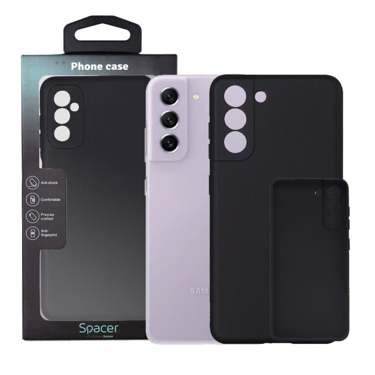 HUSA SMARTPHONE Spacer pentru Samsung Galaxy S21 FE, grosime 1.5mm, material flexibil TPU, negru „SPPC-SM-GX-S21FE-TPU”