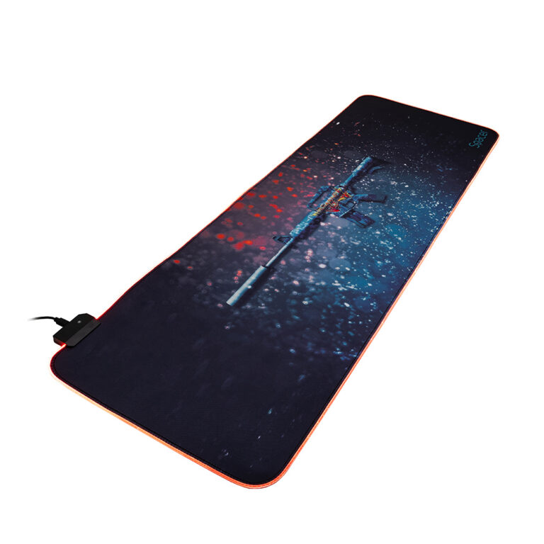 MousePAD RGB SPACER gaming, cauciuc si material textil, 900 x 300 x 3 mm, 1.8 m lungime cablu, imagine 46501476 „SP-PAD-GAME-RGB-PICT” (timbru verde 0.45 lei)