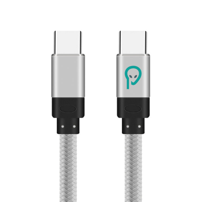 CABLU alimentare si date SPACER, pt. smartphone, USB Type-C (T) la USB Type-C(T), braided, retail pack, 1m, silver „SPDC-TYPEC-TYPEC-BRD-SL-1.0” (timbru verde 0.08 lei)