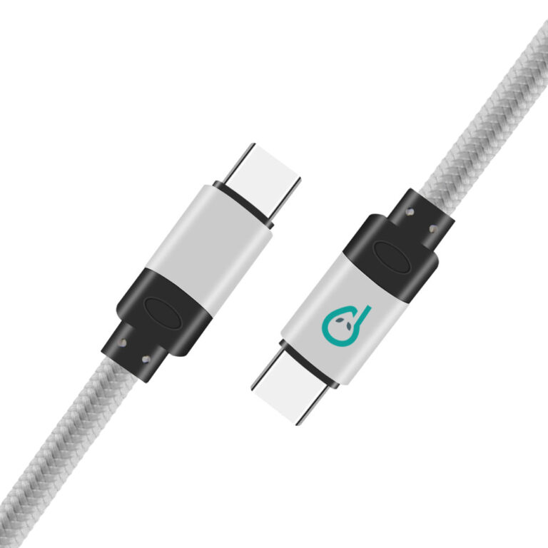 CABLU alimentare si date SPACER, pt. smartphone, USB Type-C (T) la USB Type-C(T), braided, retail pack, 1.8m, silver „SPDC-TYPEC-TYPEC-BRD-SL-1.8” (include TV 0.06 lei)