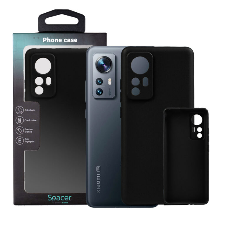 HUSA SMARTPHONE Spacer pentru Xiaomi 12, grosime 1.5mm, material flexibil TPU, negru „SPPC-XI-12-TPU”