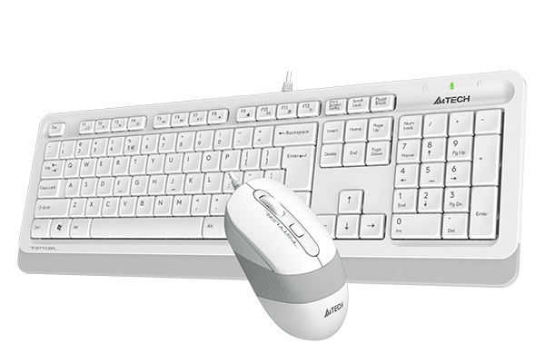 Kit Tastatura Si Mouse A4tech Fstyler Fm10fk10 Wired 104 Taste Format Standard Mouse 1600dpi 41 Butoane Alb F1010w Include Tv 08lei