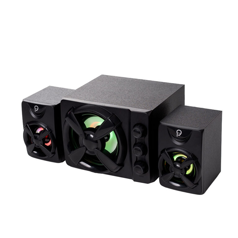 BOXE SPACER Gaming 2.1, RMS: 11W (2 x 3W + 5W), control volum, bass si inalte, subwoofer lemn MDF, 14 x LED, USB power, black, „SPB-THUNDER” (timbru verde 2.00 lei) 43501938