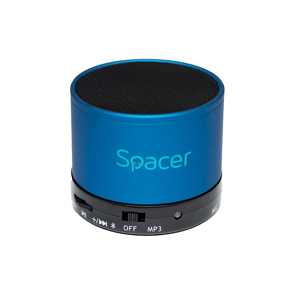 BOXA SPACER portabila bluetooth TOPPER, RMS: 3W, control volum, acumulator 520mAh, timp de functionare pana la 5 ore, distanta de functionare pana la 10m, incarcare USB, BLUE, „SPB-TOPPER-BLU” (timbru verde 0.18 lei)