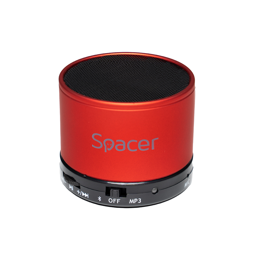 BOXA SPACER portabila bluetooth TOPPER, RMS: 3W, control volum, acumulator 520mAh, timp de functionare pana la 5 ore, distanta de functionare pana la 10m, incarcare USB, RED, „SPB-TOPPER-RED” (timbru verde 0.18 lei)