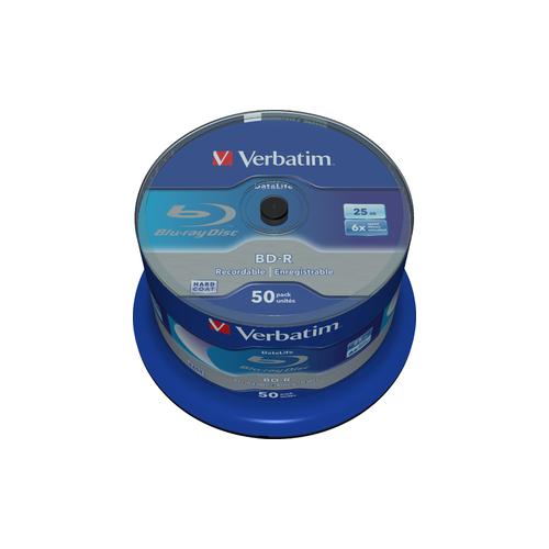 Blank-uri - BD-R VERBATIM 25GB, VITEZA 6X, WHITE BLUE SURFACE, SPINDLE, 50 BUC, Cod Produs: 43838