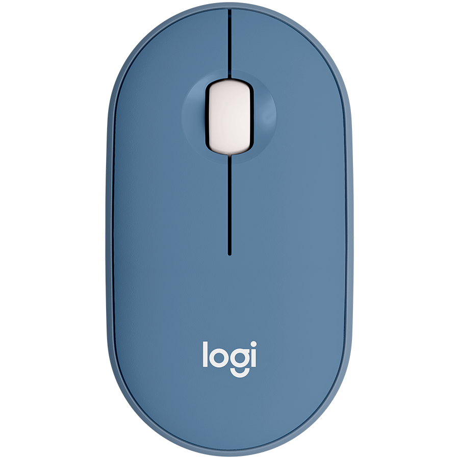 Logitech Pebble M350 Wireless Mouse  Blueberry  24ghzbt  Emea  Closed Box 910006753 Include Tv 018lei