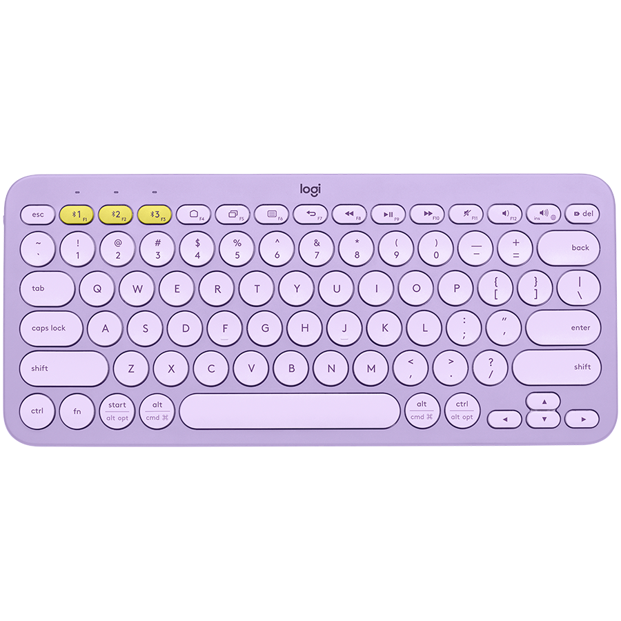 Logitech K380 Multidevice Bluetooth Keyboard  Lavender Lemonade  Us Intl  Bt  Intnl 920011166 Include Tv 08lei