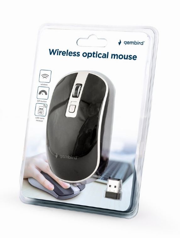 Mouse Gembird  Pc Sau Nb  Wireless  2 4ghz  Optic  1600 Dpi  Butoane Scroll 4 1    Negru   Argintiu   Musw 4b 06 Bs   Include Tv 0 18lei 