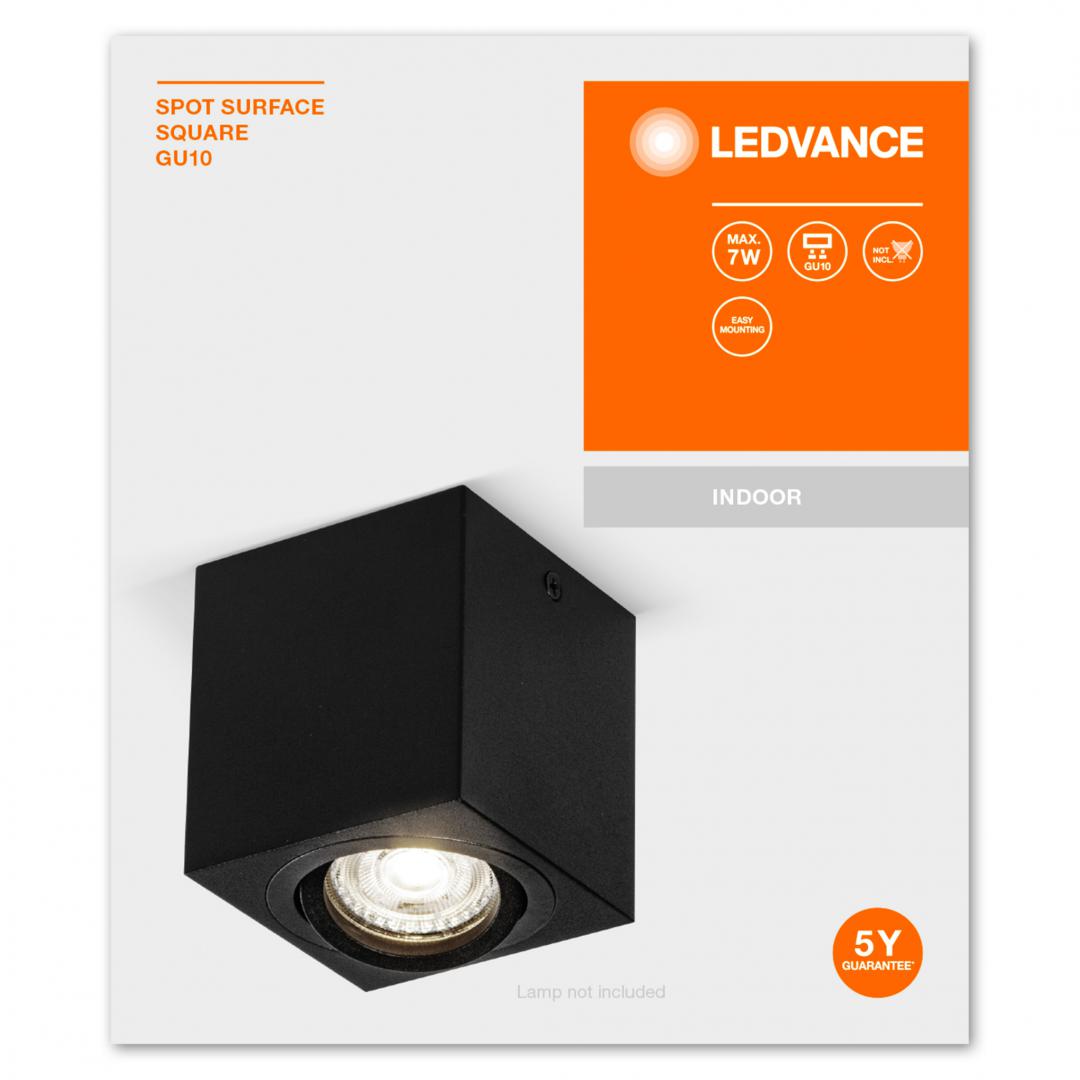 Spot Surface Square Bk Gu10 Ledv 000004058075758681 Include Tv 08lei