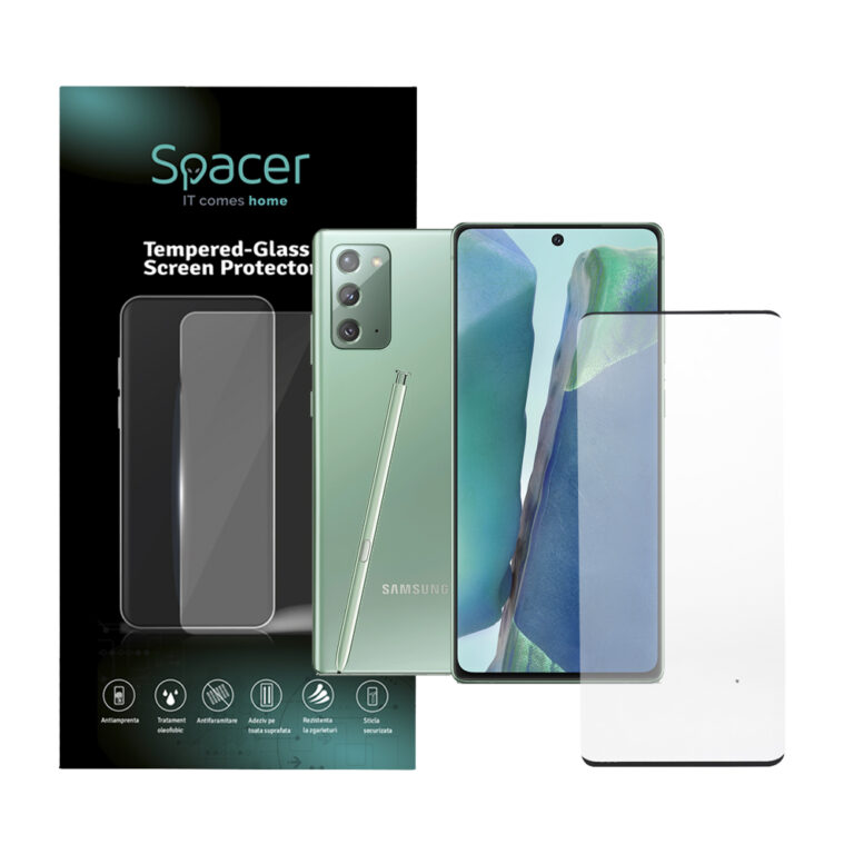 FOLIE STICLA Spacer pentru Samsung Galaxy Note 20, grosime 0.3mm, acoperire totala ecran, strat special anti-ulei si anti-amprenta, Tempered Glass „SPPG-SM-GX-N20-TG”