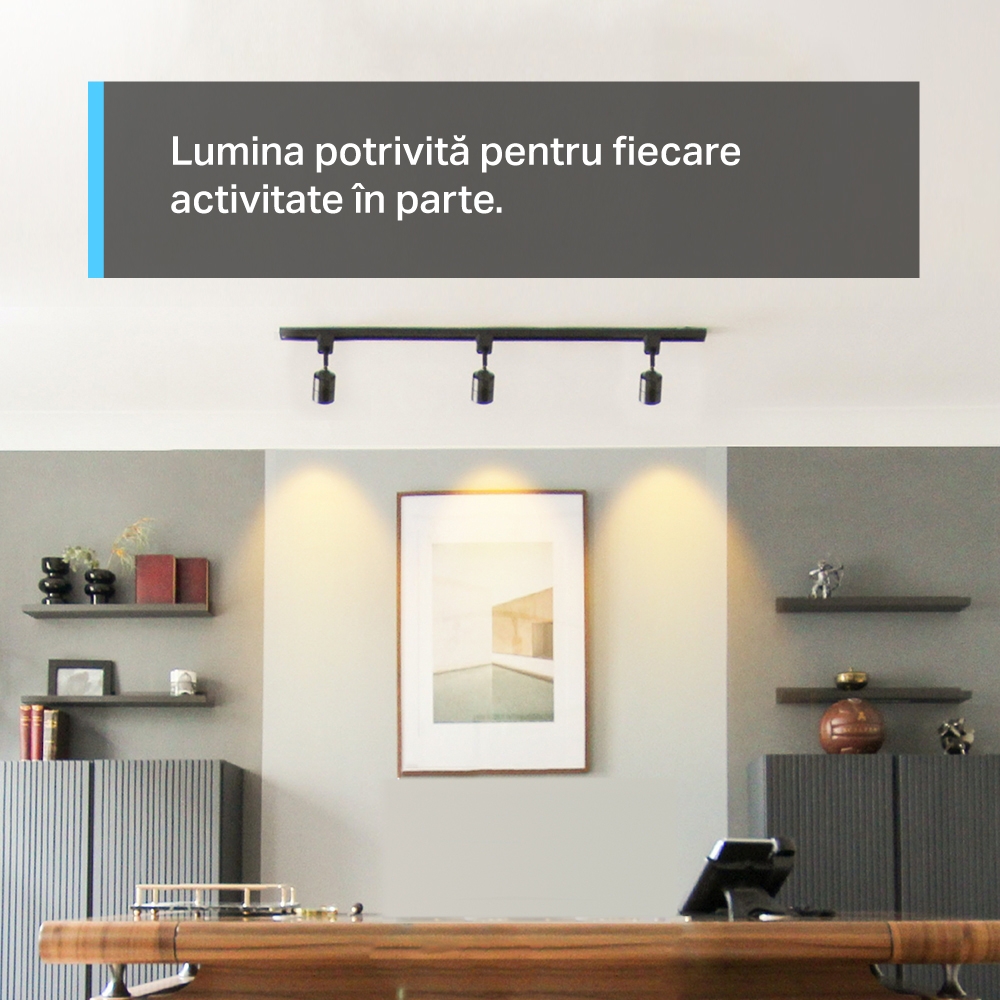 BEC LED wireless TP-LINK, 350lm, 2.9W, fasung GU10, temp culoare 2200K - 6500K,ctr prin smartph.cu apl.Tapo, ajustare auto a luminii in fct. de mom zilei Cod Produs: Tapo L630 [2]