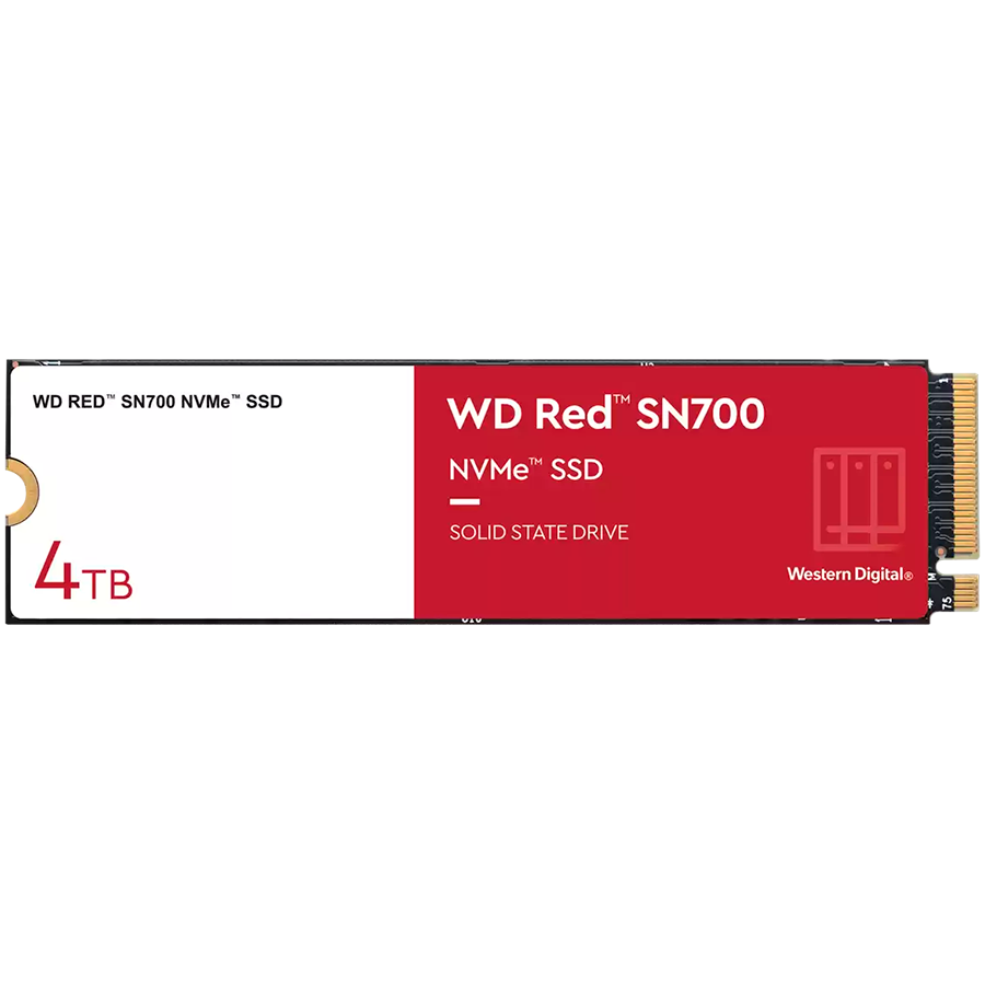 Ssd Nas Wd Red Sn700 4tb M2 2280d5m Pcie Gen3 X4 Nvme Readwrite 34003100 Mbps Iops 550k520k Tbw 5100 Wds400t1r0c