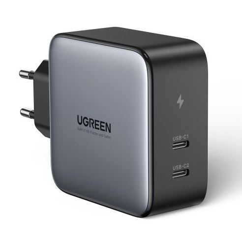 Incarcator Retea Ugreen Nexode Cd289 Quick Charge 45w Gan 2 X Usb Tpec Negru 15327 Include Timbru Verde 075 Lei  6941876213276